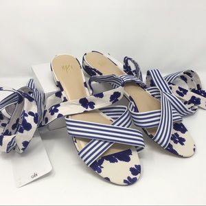 CAbi tie up watercolor sandals